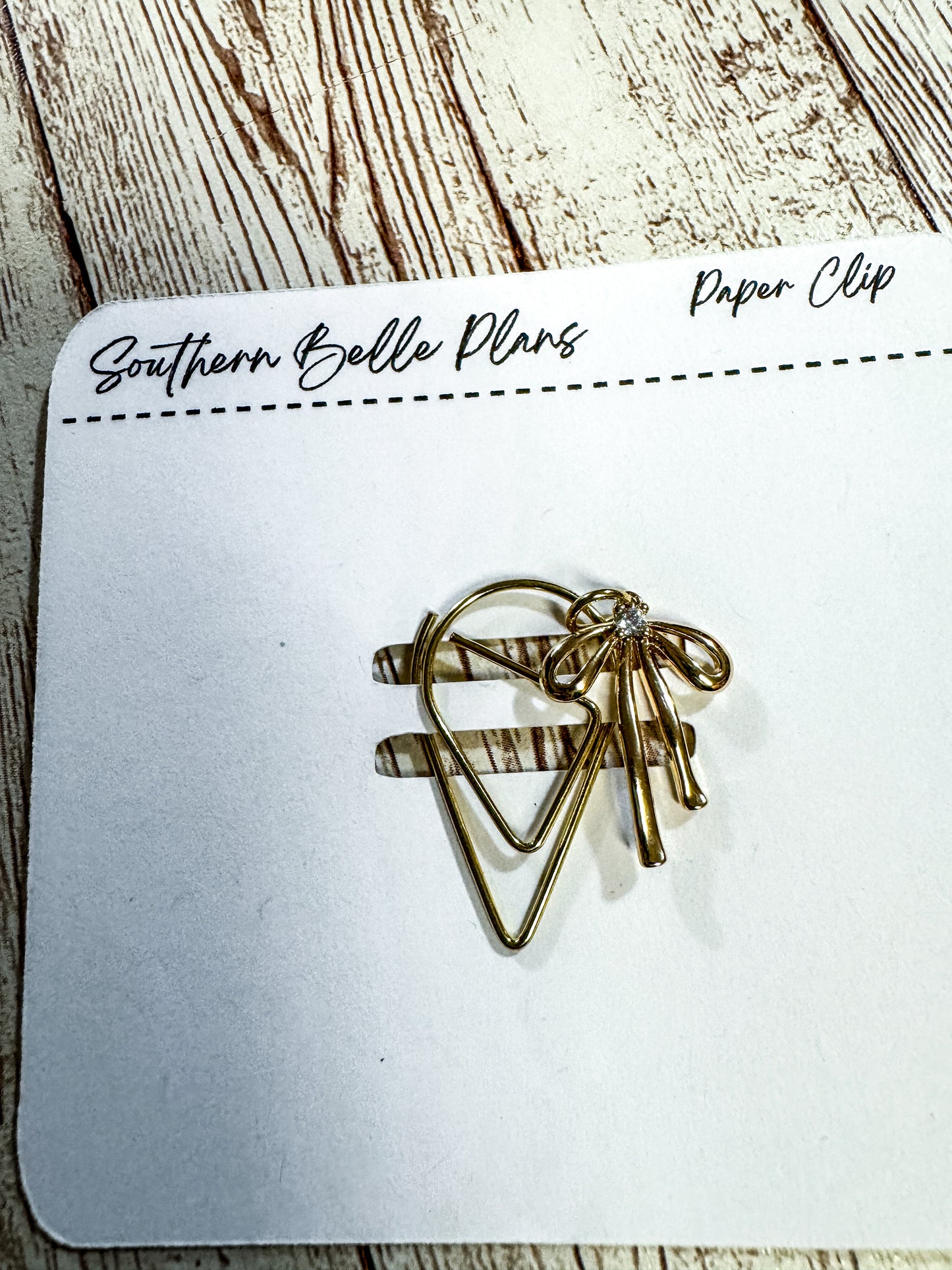 Gold Tone Teardrop Paper Clips