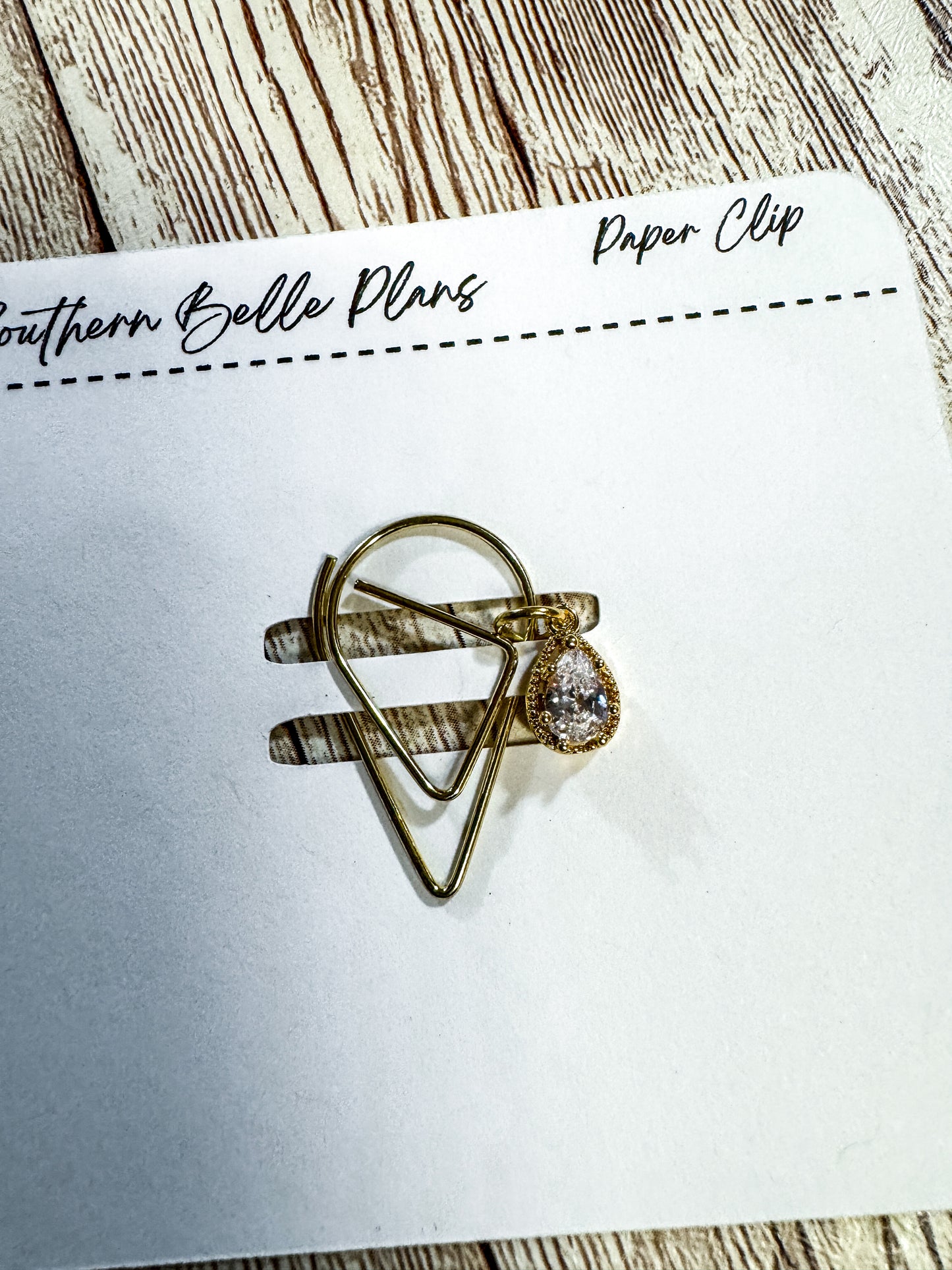Gold Tone Teardrop Paper Clips