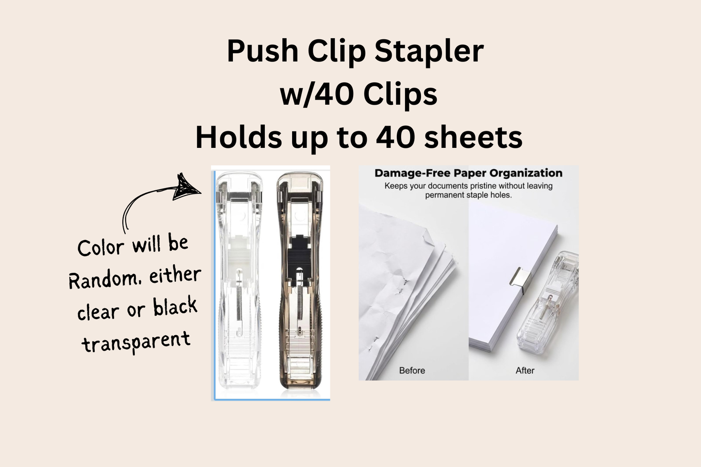 Push Clip Stapler (Compact)
