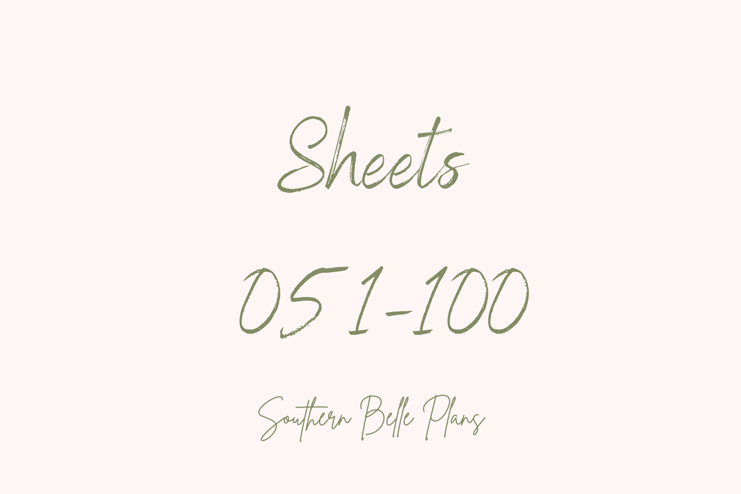 **NEW** Sheets 051-107