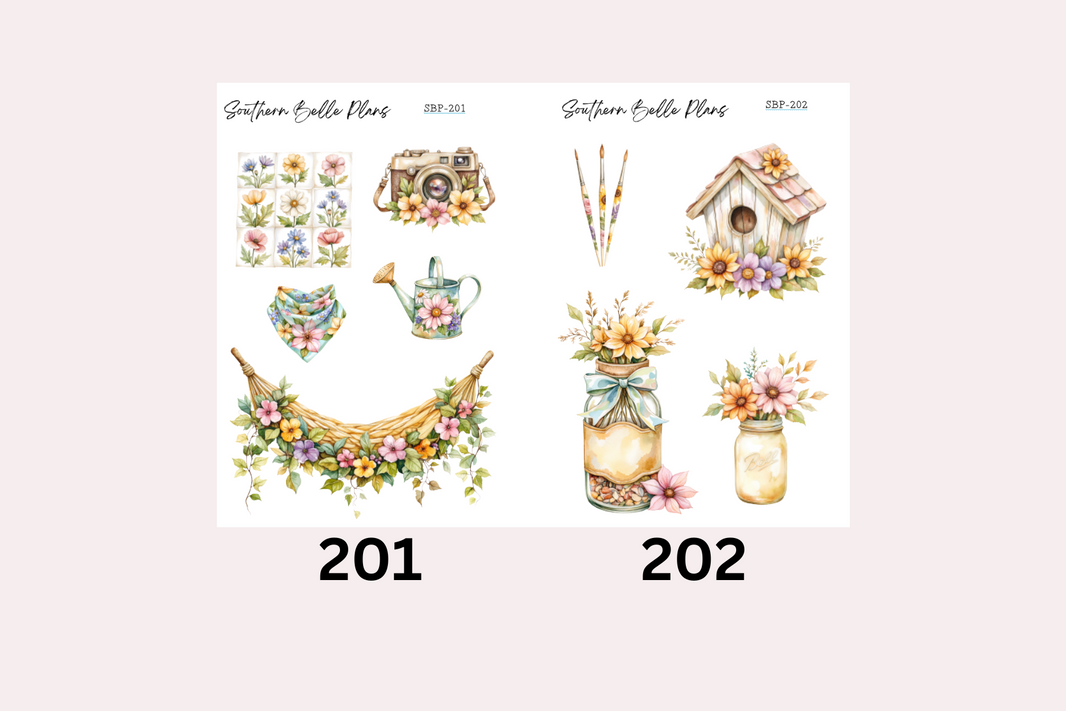 Stickers 201-250 – Southern Belle Plans