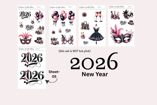 2026 New Year (Not Hot Pink) Frosted Pink