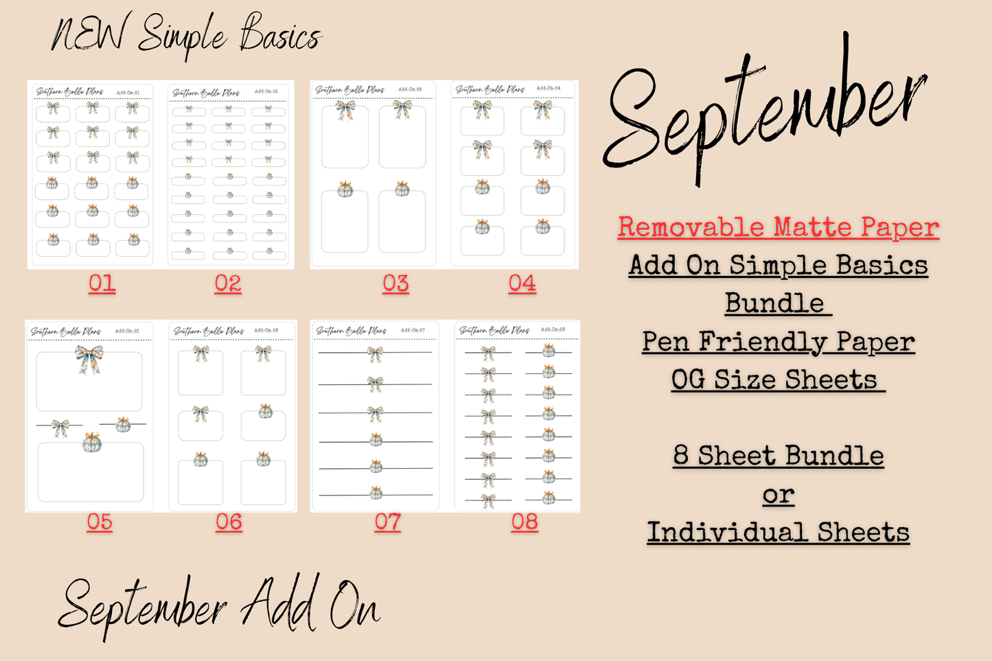 September 2025- Monthly Kit (Read Description)