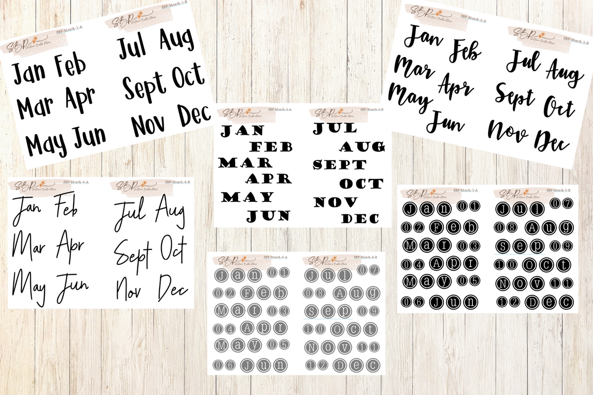 Month Script Months - Script – Southern Belle Plans